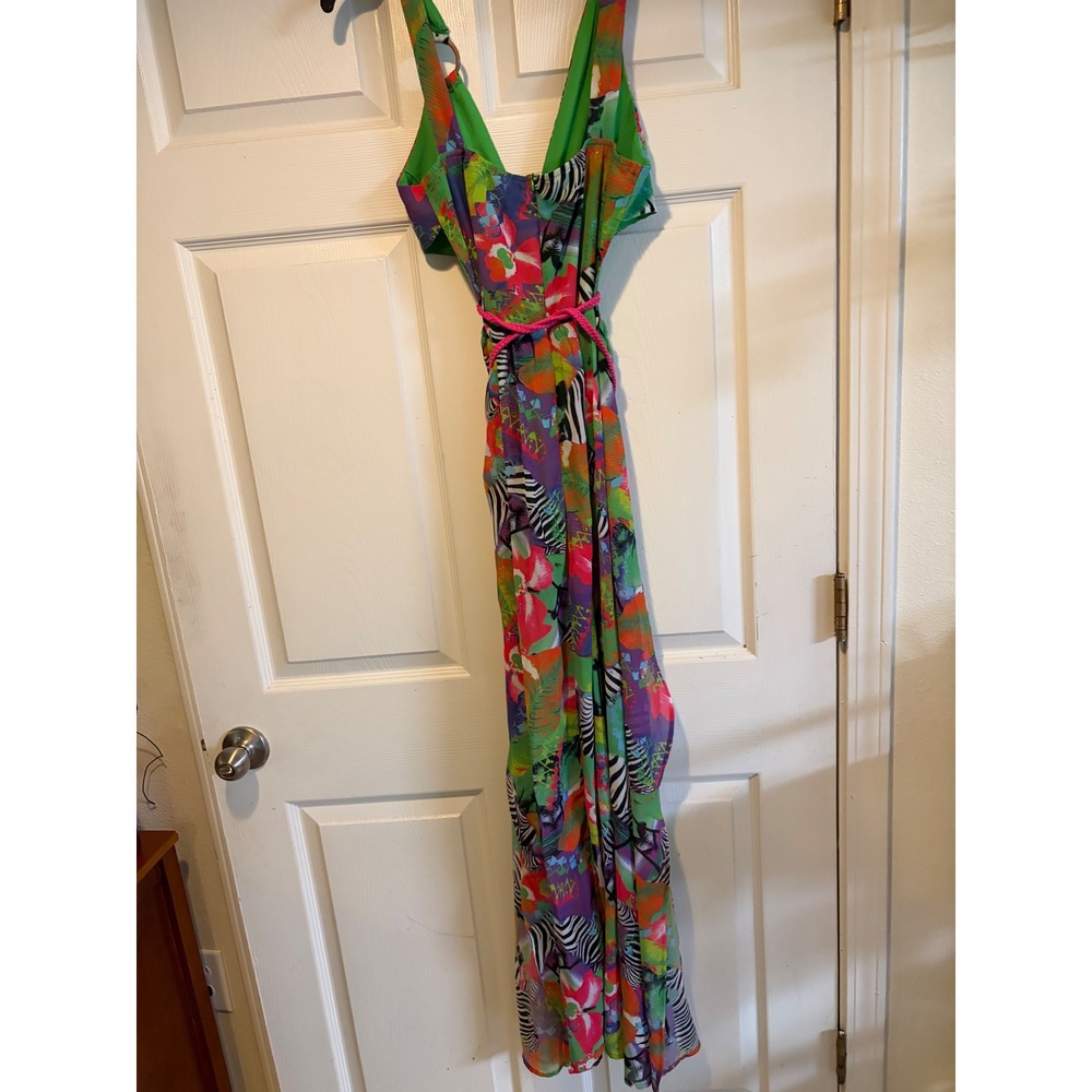 SHEIN Miami Chic Tropical Maximalist EuroSummer Party Tropical ZebraPrint Maxi M